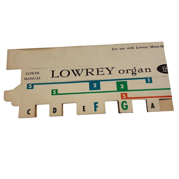 Vintage 1958 Lowrey Organ Keyboard Guide Set By Pointer System - Picture 2 of 7
